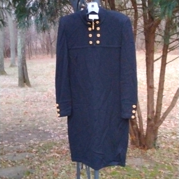 ST JOHN COLLECTION MARIE GRAY BLACK KNIT DRESS SIZE 10 - Picture 2 of 11